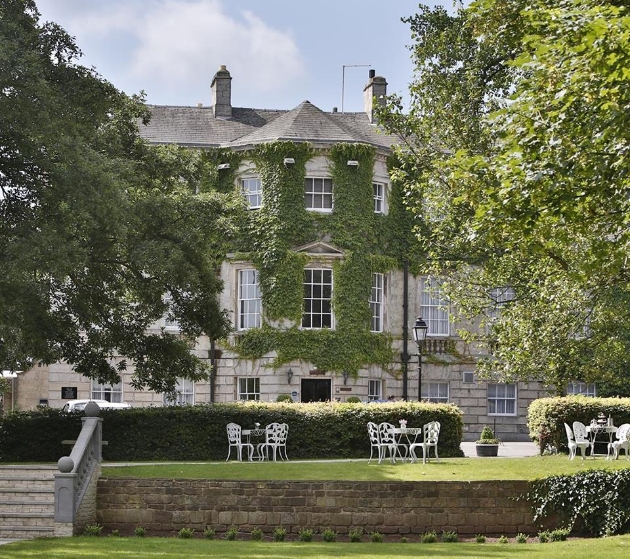 Ivy clad facade of Aston Hall Hotel