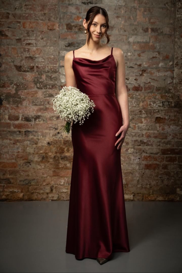 Motee Maids gown in burgundy