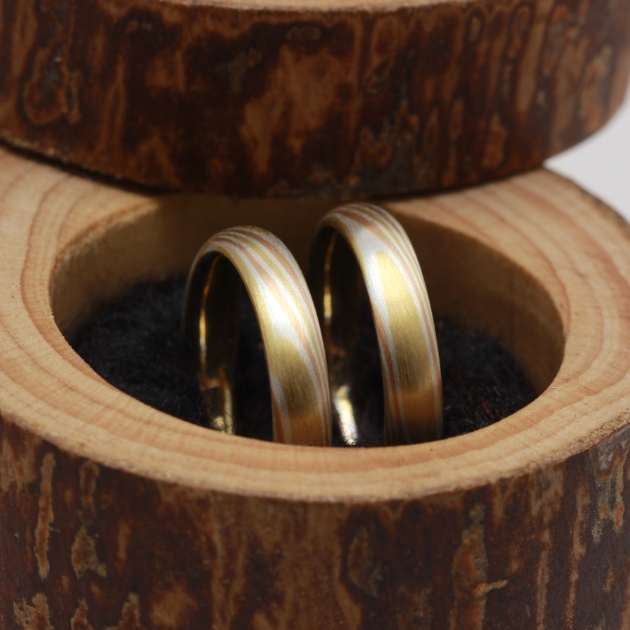 The Hayakawas Mokume Gane Wedding Rings